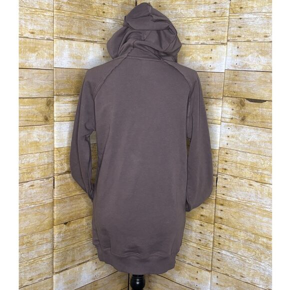 GYMSHARK MENS LEGACY  GYM ATHLETIC ATHLEISURE HOODIE IN WALNUT MAUVE SIZE SMALL - Picture 3 of 7
